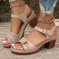 Summer Plus Size High Heel Sandals
