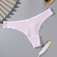 Women's Simple Solid Color Sports Breathable Lace Underwear