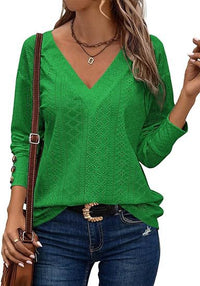 Casual Long Cufflinks Hollow Out Lace Hollow Out Shirt