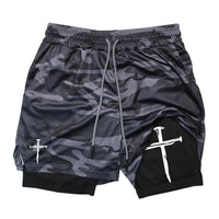 Funny Face Printed Sports Shorts
