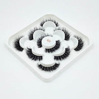 Five Pairs Of Fake Eyelash Flower Plate For Hair Frying