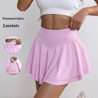 High-waisted Belt With Pockets Faux Two-piece Design