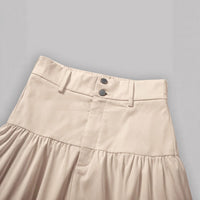 Stylish Womens Solid-color High-waisted Skirt