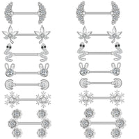 Zircon Nipple Ring Adhesive Nail Grease Piercing Jewelry