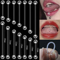 Transparent Tongue Pin Invisible Acrylic Soft Rod Ball Nose Stud