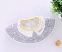 European round bib 360 degree round rotating decorative fake collar baby waterproof saliva towel, bib