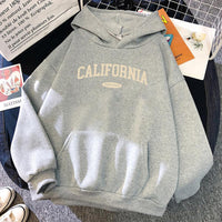 Women's Hooded Street Pocket Round Neck Sweatshirt