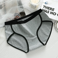 Ladies Mid Waist Contrast Color Briefs Fashionable And Comfortable