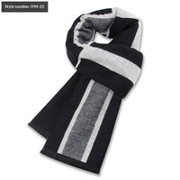 Mens Wool-Blend Plaid Scarf Winter Warmth & Extra Thickness
