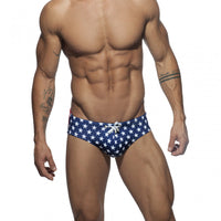 New Men's Triangle Swimsuit Color Blocking