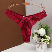 European And American Sexy Lace Mid-waist Thong Ladies Plus Size Shorts