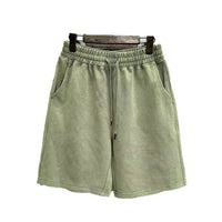 Men's Solid Color Distressed Shorts Loose Casual