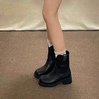 Autumn Winter Retro Detachable Two-way Fashion Boots Booties