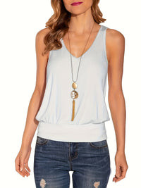Solid Color Sleeveless Waist Knit Casual Vest
