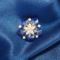 Light Luxury High-grade Super Shiny Snowflake Personality Corsage Suit Jacket Elegant Pin