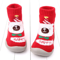 Baby Toddler Soft-soled Thickened Anti-drop Christmas Shoes