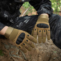 Men's Outdoor Protective Riding Sports Anti-slip Wear-resistant Full Finger Gloves