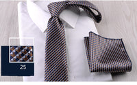 Business Formal Wear Casual Tie Pocket Square Combination