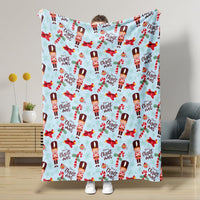 Nutcracker Pattern Blanket Boy Girl Christmas Gift Four Seasons Universal Suitable For Bed Sofa Decoration