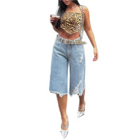 Slim Stylish Niche Relaxed-fit Capri Denim Jeans