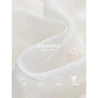 Gentle-style Embroidered Ruffled Sheer Long-sleeve Shirt