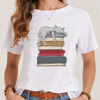 Women's Fashionable Simple Printed Short-sleeved T-shirt