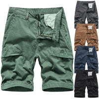 Elastic Men's Solid Color Casual Shorts