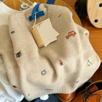Children's Sweater Cartoon Embroidery Children