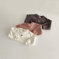 Children's Korean Style Embroidered Pear Sweatshirt