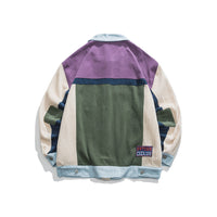 Color Contrast Patchwork Japanese Leisure Coat