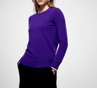 Round Neck Pure Wool Women's Sweater Loose Autumn And Winter