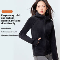 Hooded Sweater Double-sided With Velvet Cardigan Zipper Coat