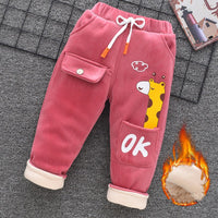 Baby Cotton Pants Boys Three Layer Plus Velvet And Thick Girls