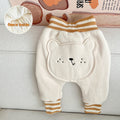 Padded Fleece Trousers High Waist Belly Protection Warm-keeping Pants Outer Wear