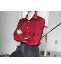 Women's Satin Spring And Autumn Long Sleeved Shirt