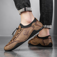 Men's Hand-stitched Casual Shoes Low-top Flats