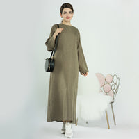 Women's Dubai Casual Solid Color Dress