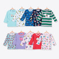 Newborn Baby Cartoon Cotton Shoulder Button t-shirt 5 Pack