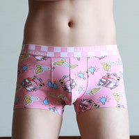 Printed Boxer Men's Mid-waist Trendy Underwear