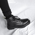 Martin  Men's High-top Black Leather Boots