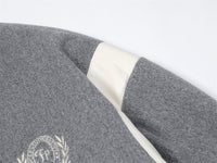 Spring And Autumn Color Stitching Stand-collar Badge Embroidered Casual Coat