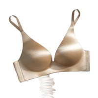Womens Solid Color Minimalism Deep-V Satin Bodysuit
