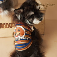 Tony Bear Dog Clothes Striped Polo Shirt