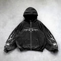 Gothic Punk Graphic Print Oversized Sweatshirt High Street Harajuku