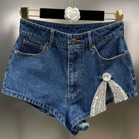 Contrast Color Heart Patchwork Shorts