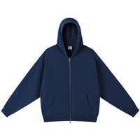 Men's Hooded Double-pull Zipper Sweater