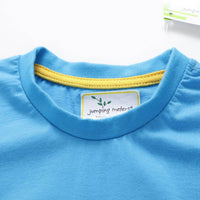 Boys And Girls Cotton Summer Cute Contrast Short-Sleeved Top