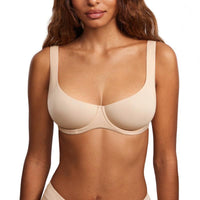 Underwire Support Seamless Unlined Balconette Bra