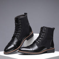 Pointed and velvet warm Martin boots