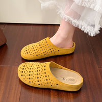 Women's Thick-soled Boken Toe-cap Half Slippers
